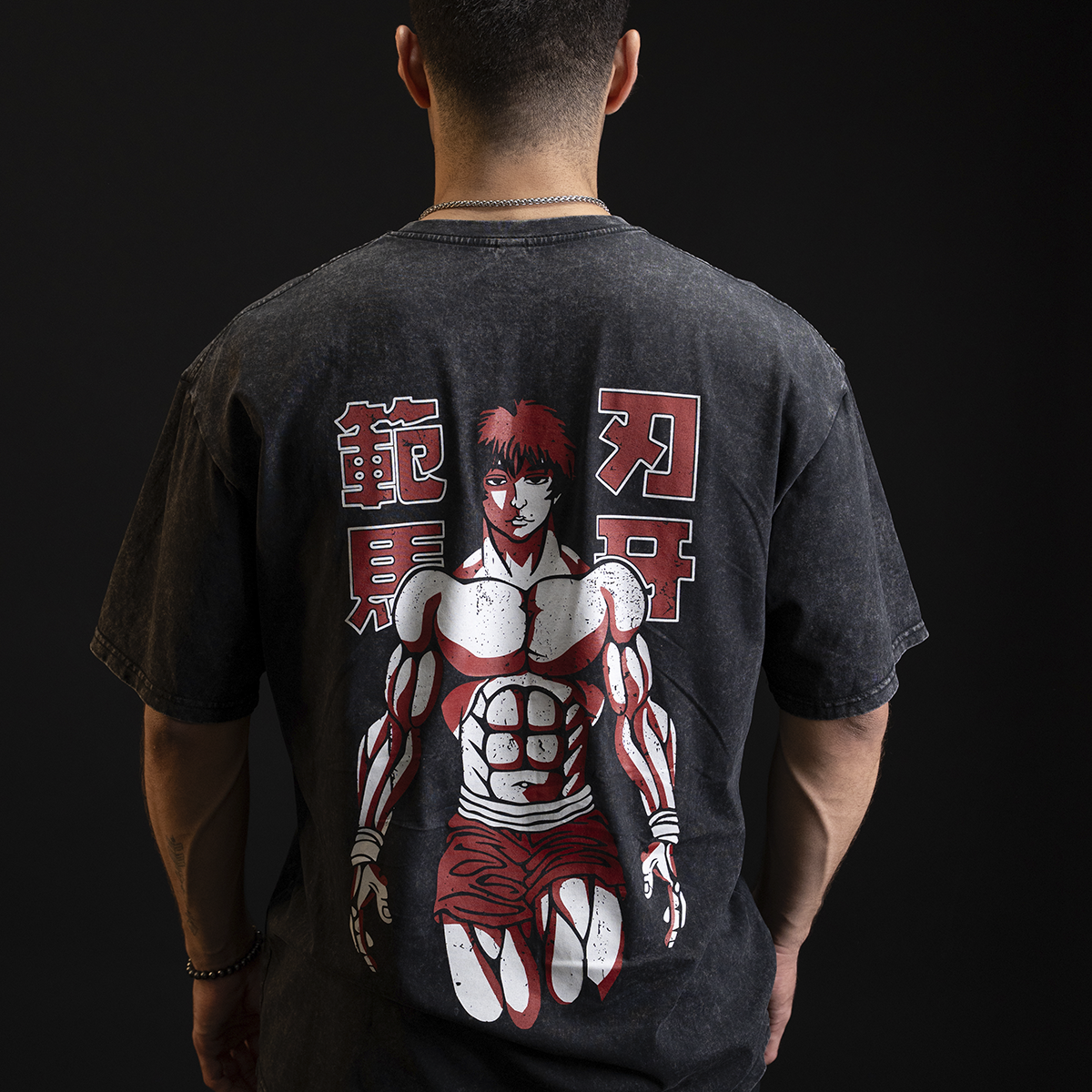 Playera Oversized Camiseta Fresafit Manga Corta Baki 1 Negra