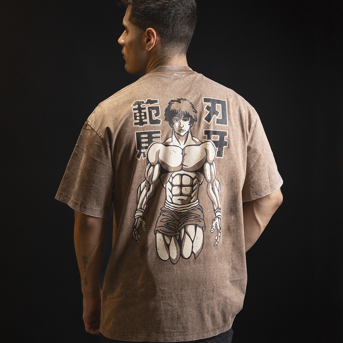 Playera Oversized Camiseta Fresafit Manga Corta Baki 1 Negra