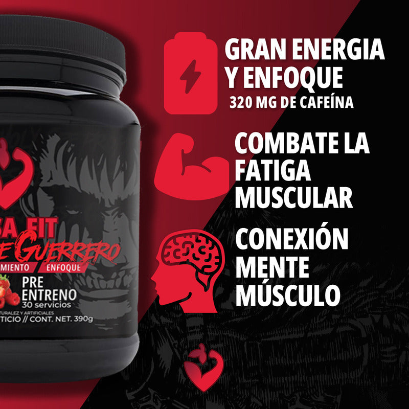 Pre Entreno Fresafit Sangre De Guerrero Fresa
