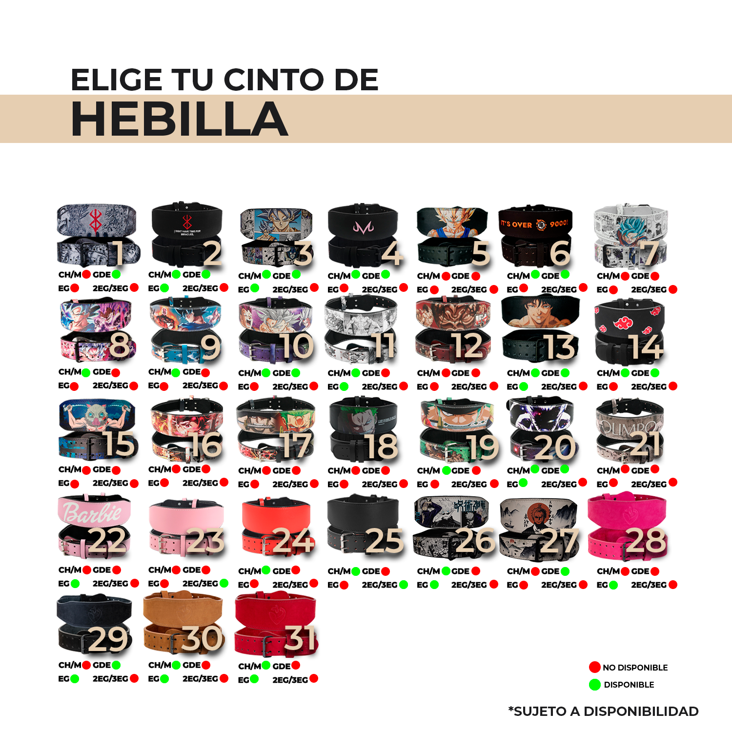 CINTURÓN HEBILLA GYM | CONJUNTO PERSONALIZADO