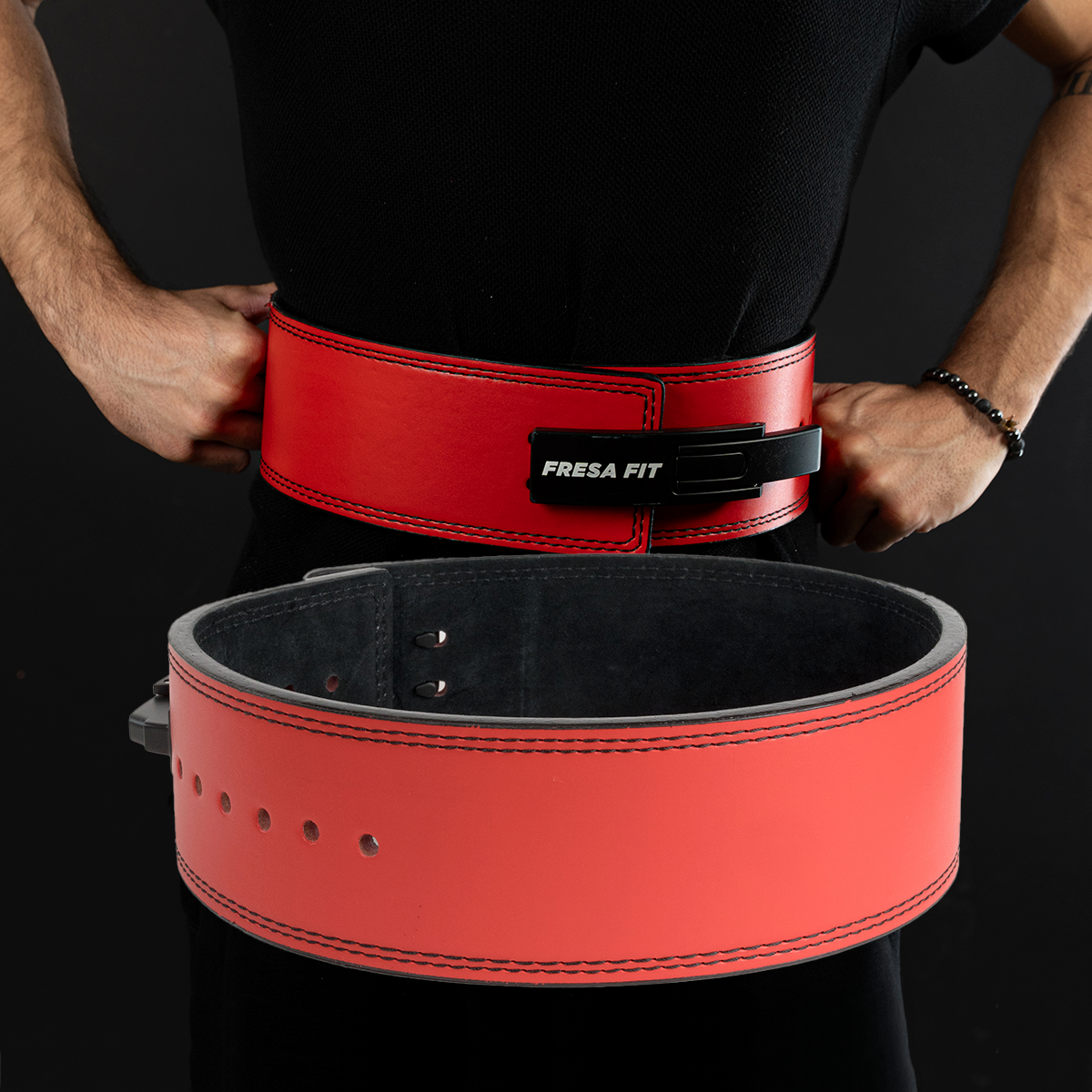 Cinturón de Powerlift Fresafit Rojo
