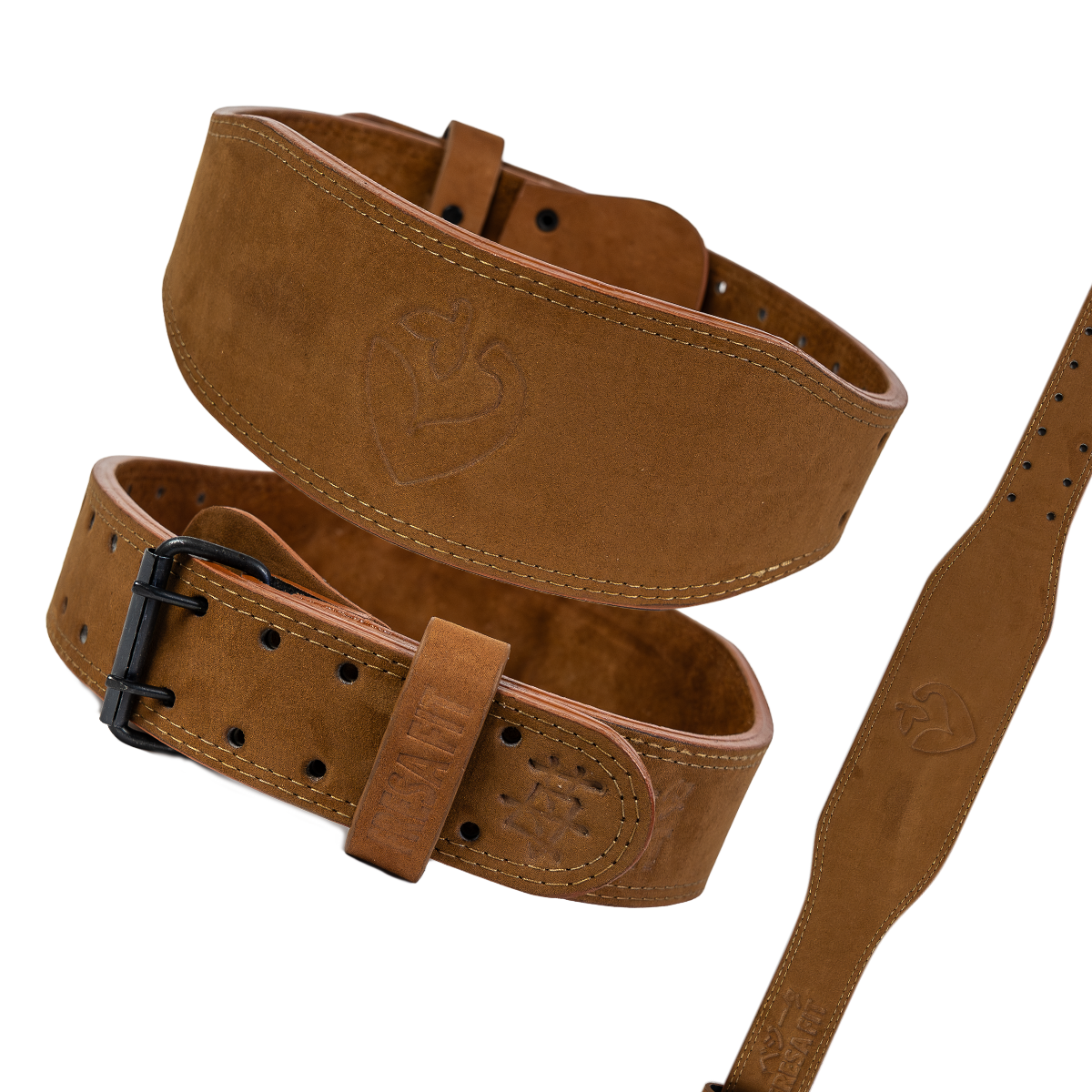 Cinturón de Hebilla Gamuza Café