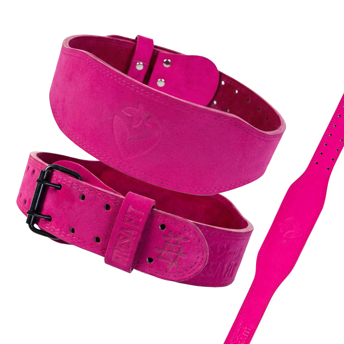 Cinturón de Hebilla Gamuza Rosa