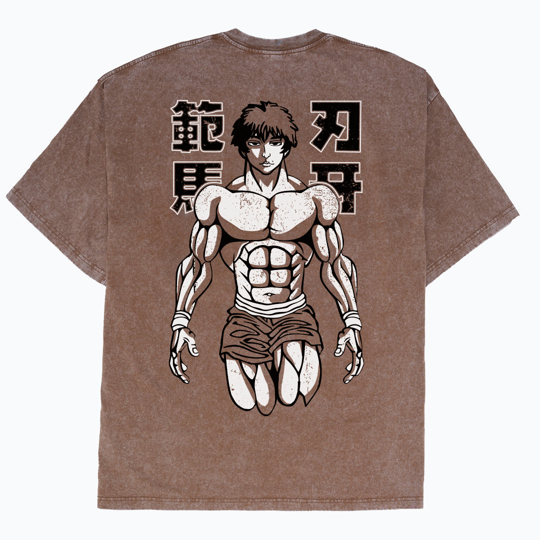 Playera Oversized Camiseta Fresafit Manga Corta Baki 1 Ocre