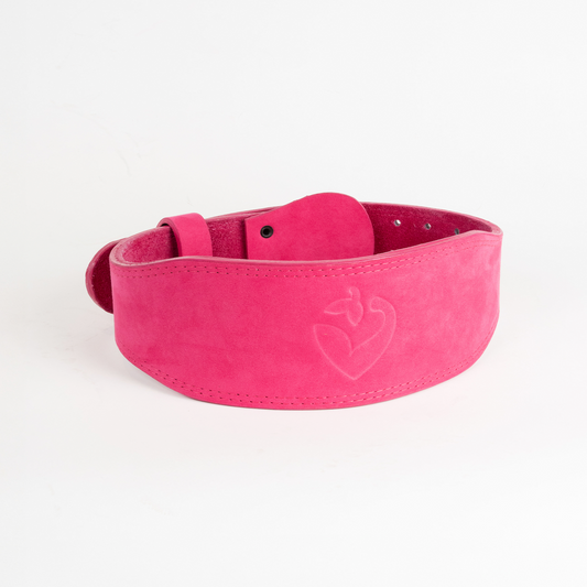 Faja Cinto Cinturón Gym Hebilla Fresafit Gamuza Rosa