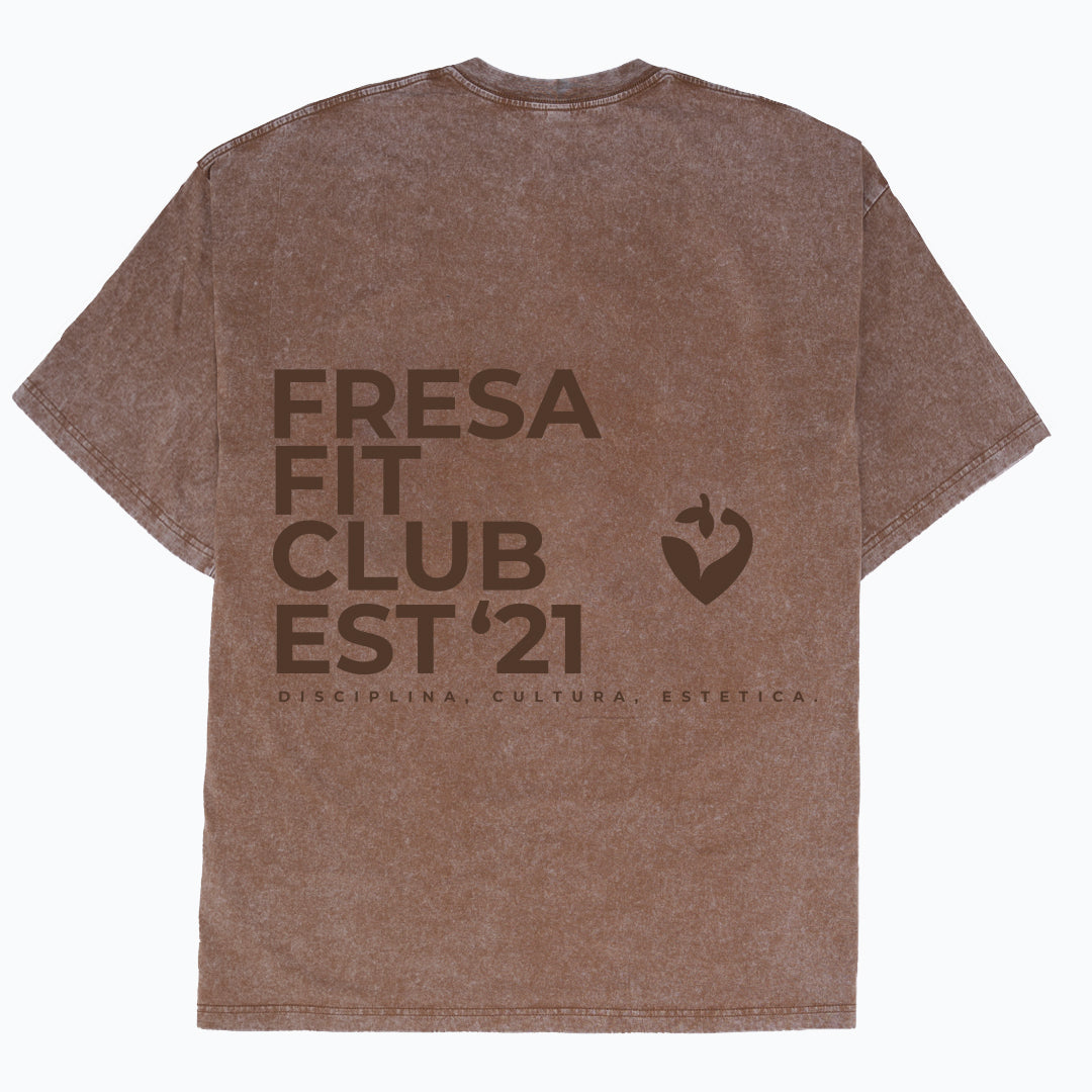 Playera Oversize Camiseta Fresafit Manga Corta Basic Ocre