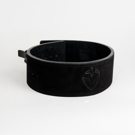Faja Cinto Cinturón Gym Powerlift Fresafit Gamuza Negro