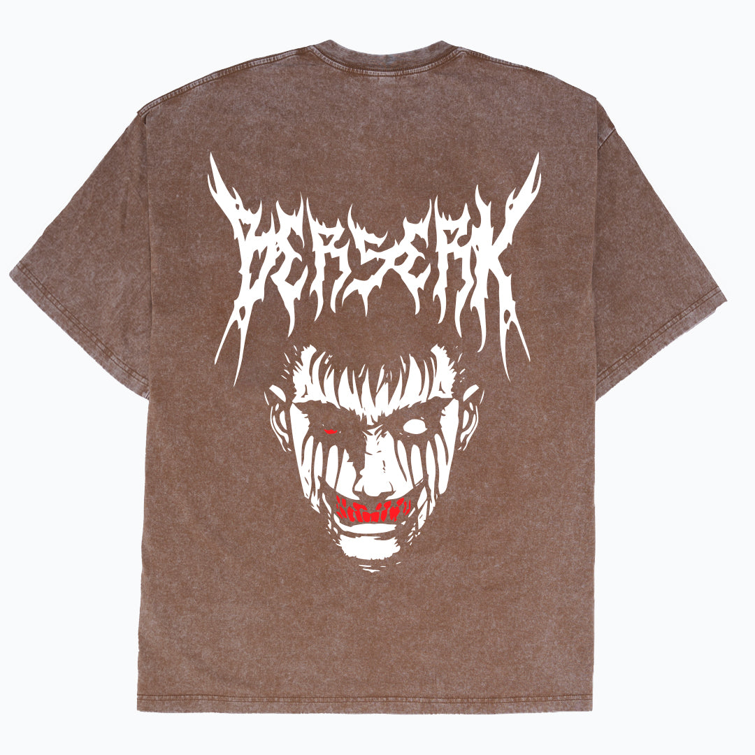 Playera Oversized Fresafit Manga Corta Berserk 1 Ocre