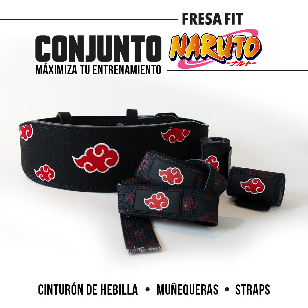 Conjunto Cinturon Hebilla Straps Muñequeras 1 Fresafit