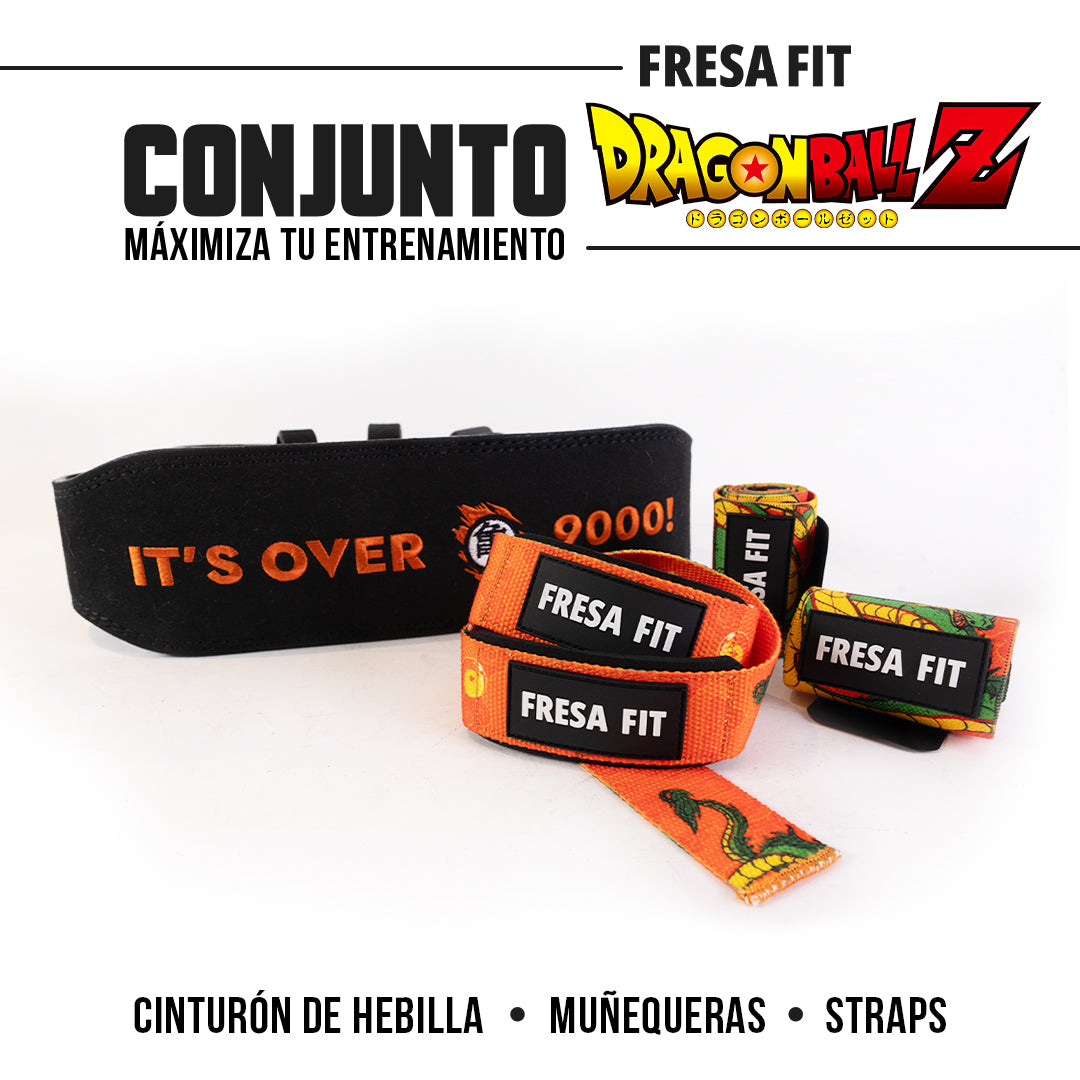 Conjunto Cinturon Hebilla Straps Muñequeras 2 Fresafit