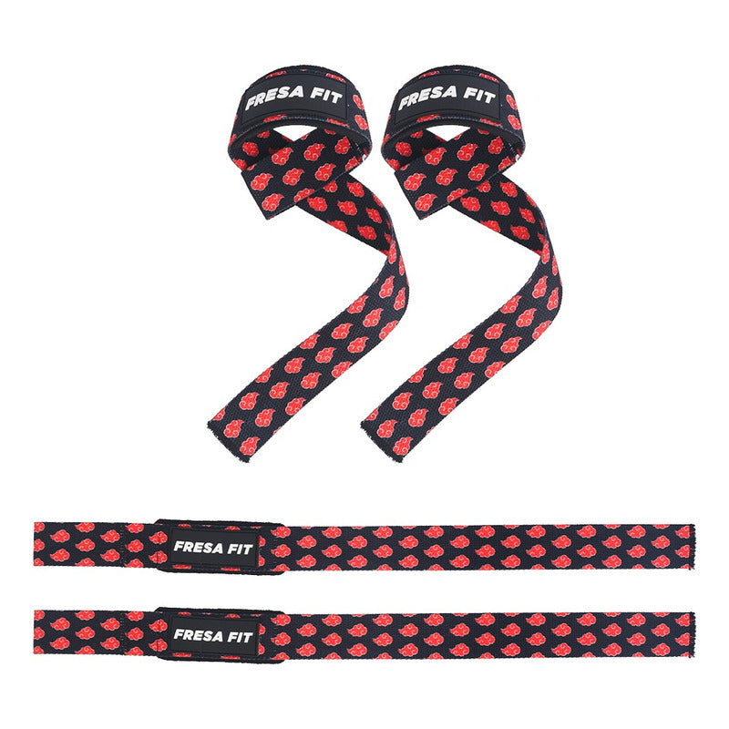 Conjunto Cinturon Powerlift Straps Muñequeras 14 Fresafit