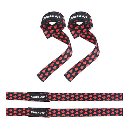 Conjunto Cinturon Powerlift Straps Muñequeras 14 Fresafit