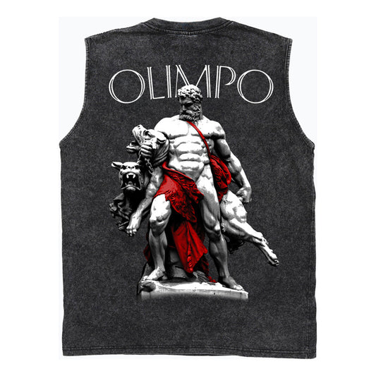Playera Oversized Camiseta Fresafit Sin Mangas Tank Olimpo Negra