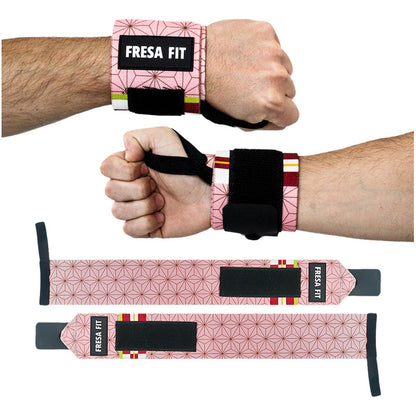 Par Muñequeras Demon Slayer 3 Anime Wraps Crossfit Gym Pesas
