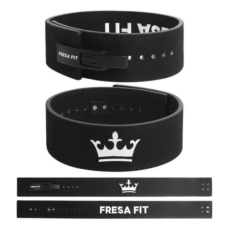 Faja Cinto Cinturón Gym Powerlift Fresafit Corona Negro