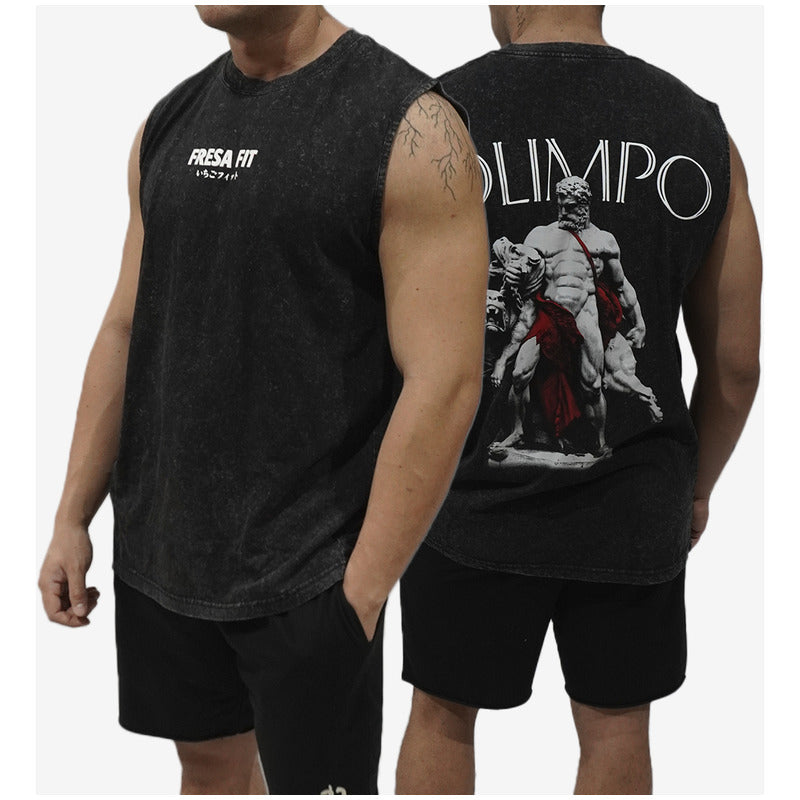 Playera Oversized Camiseta Fresafit Sin Mangas Tank Olimpo