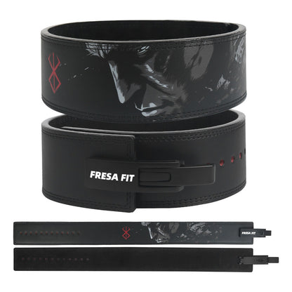 Conjunto Cinturon Powerlift Straps Muñequeras 10 Fresafit