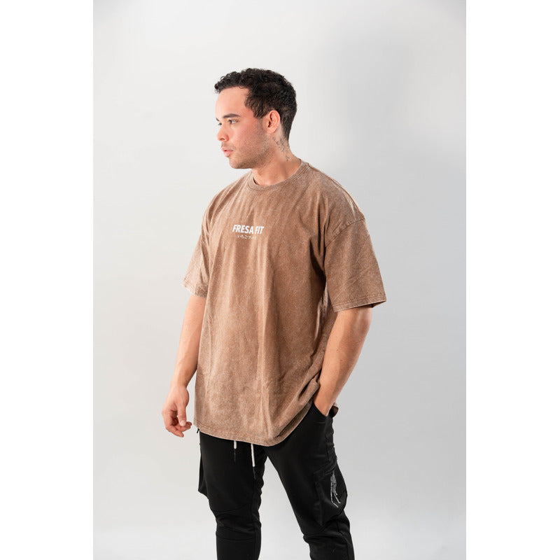 Playera Oversized Fresafit Manga Corta Berserk 1 Ocre