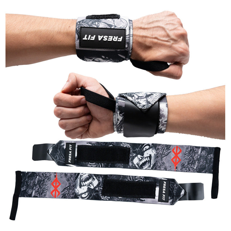 Par Muñequeras Berserk Manga Anime Wraps Crossfit Gym Pesas