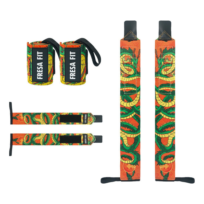 Conjunto Cinturon Hebilla Straps Muñequeras 2 Fresafit
