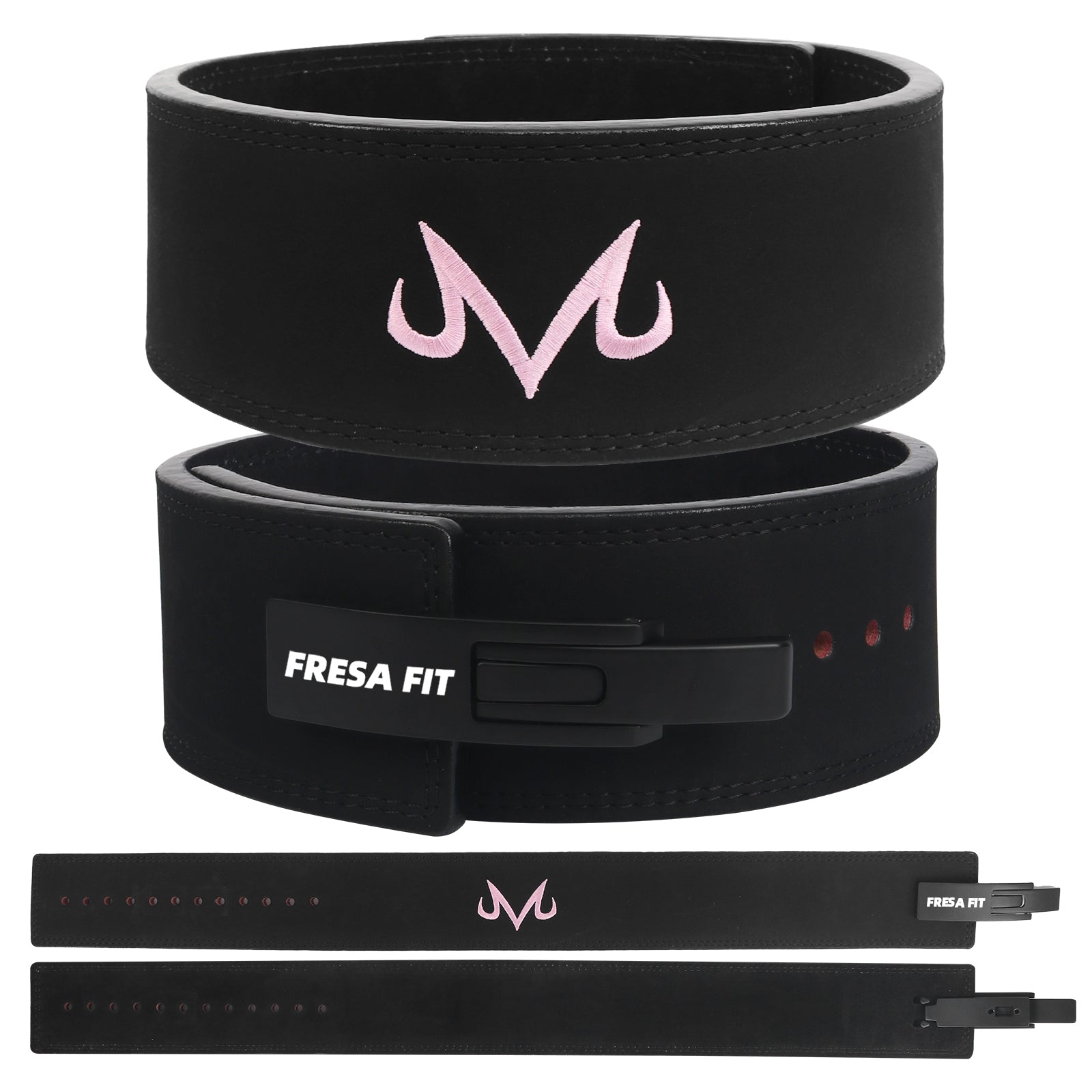 Conjunto Cinturon Powerlift Straps Muñequeras 4 Fresafit