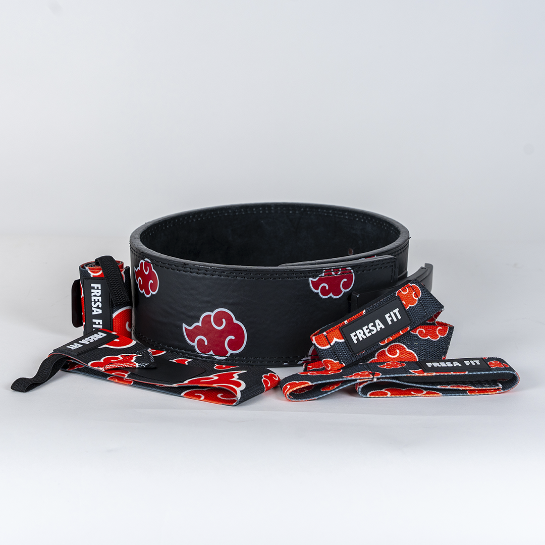 Conjunto Cinturon Powerlift Straps Muñequeras 14 Fresafit