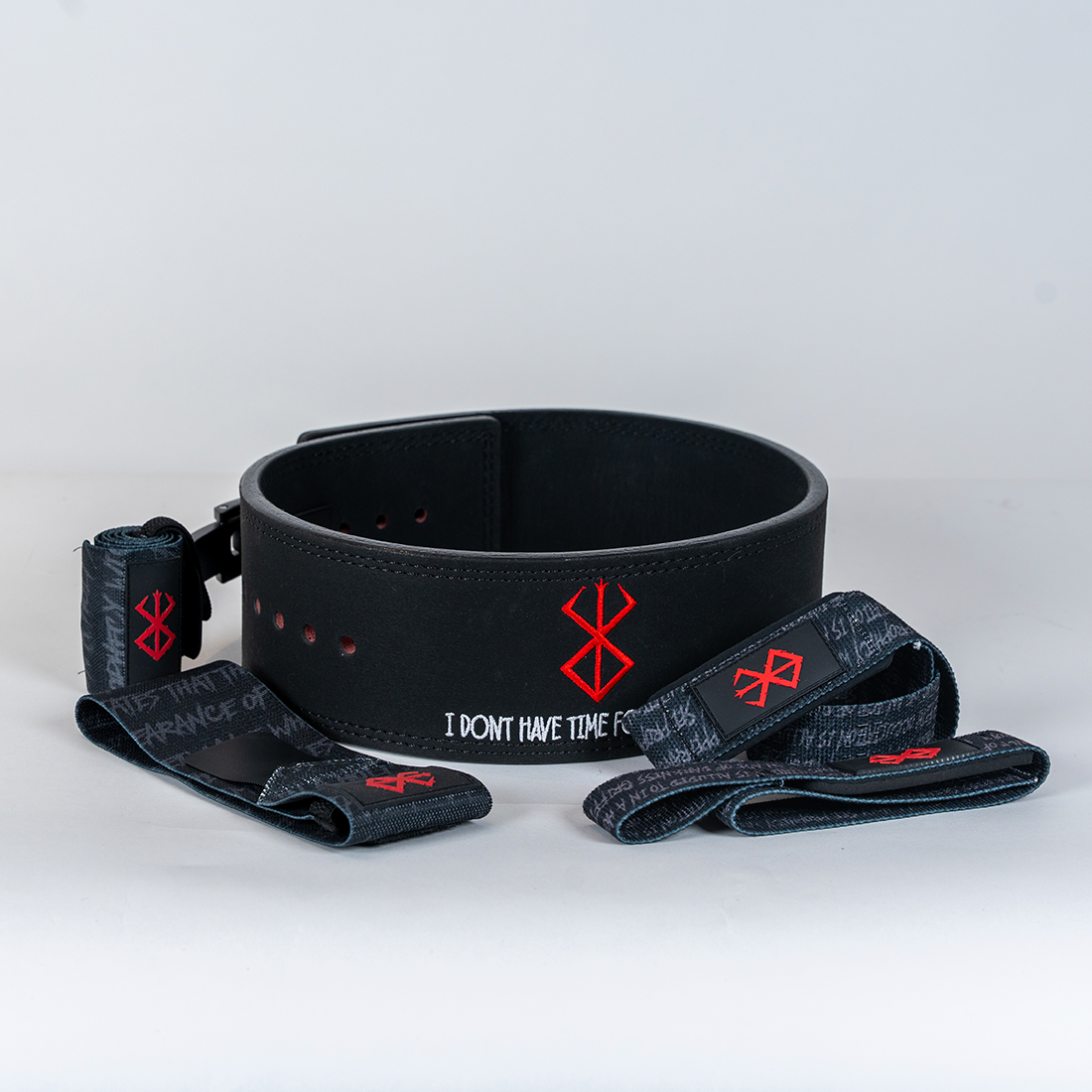 Conjunto Cinturon Powerlift Straps Muñequeras 6 Fresafit