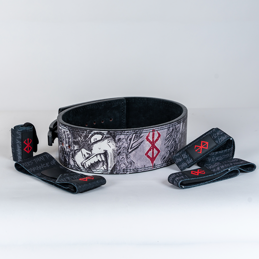 Conjunto Cinturon Powerlift Straps Muñequeras 9 Fresafit