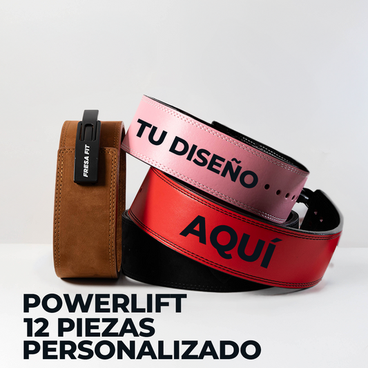 MAYOREO 12 PIEZAS CINTURON PERSONALZADOS POWERLIFT ¡AHORRAS 25%!